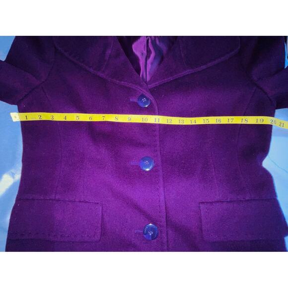 Ellen Tracy Wool Blend Coat in Plum - Women's Size 10 - Vibrant! - Picture 7 of 9